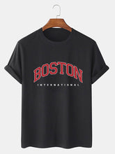Boston Print T-Shirt & Shorts